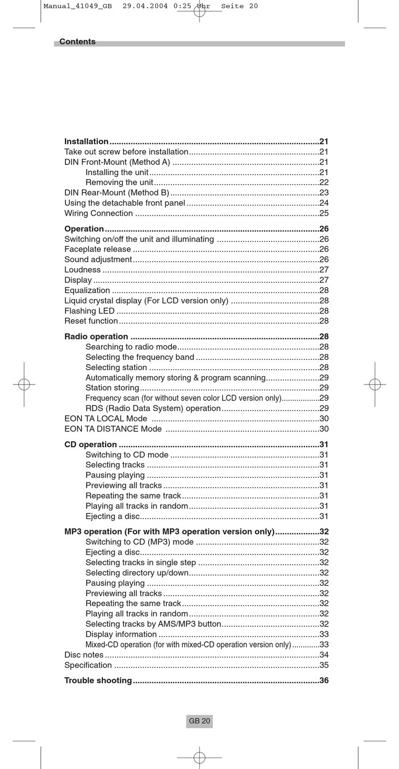 Medion Car Audio manual&nbsp;