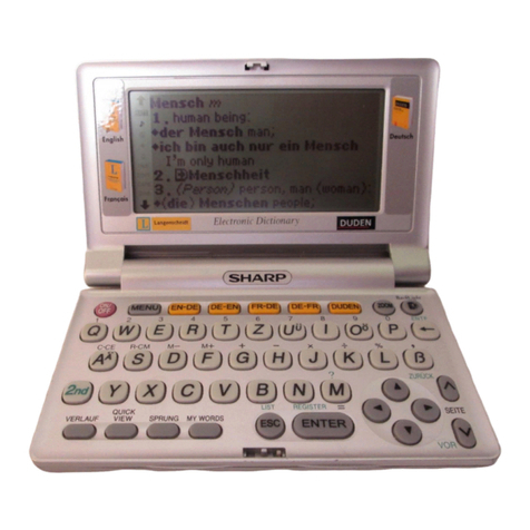 Sharp PW-E410 User manual Sharp PW-E410 User manual