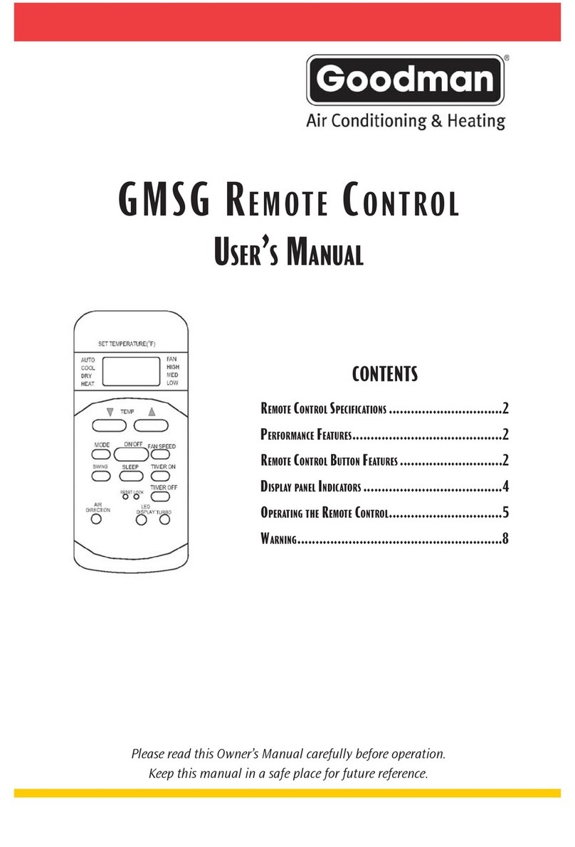 Goodman GMSG user manual
