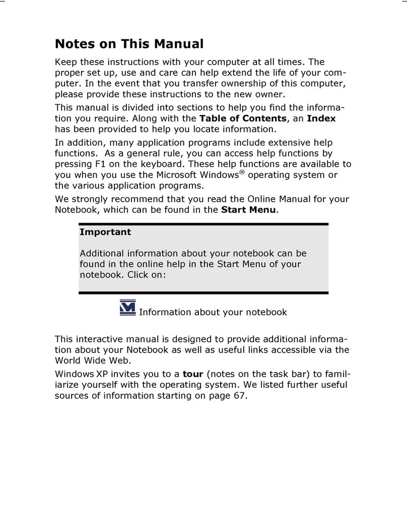 Medion Notebook Computer User manual