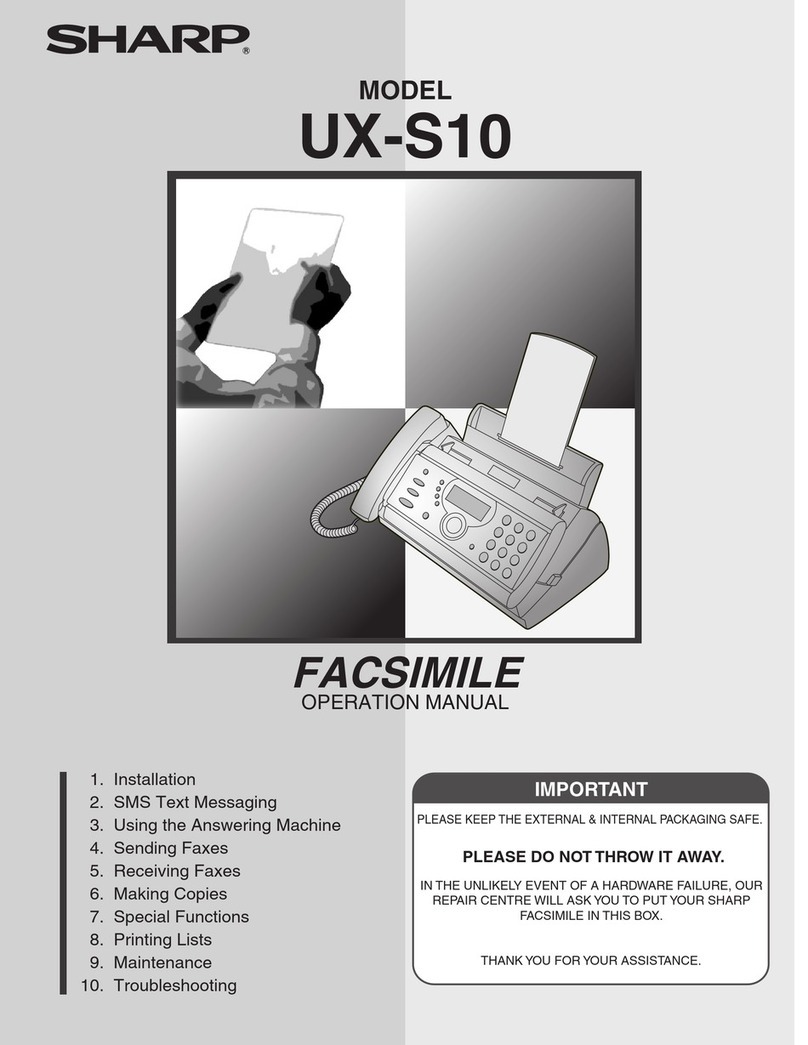 Sharp UX-S10 User manual Sharp UX-S10 User manual