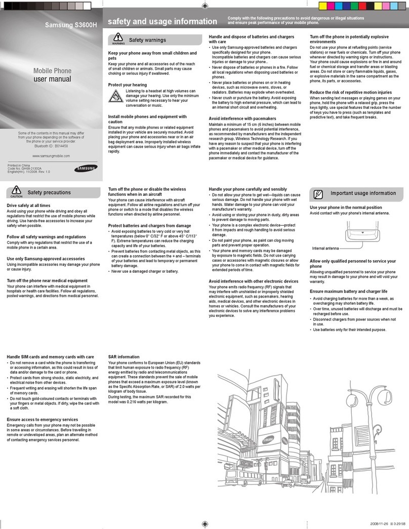 Samsung S3600H user manual