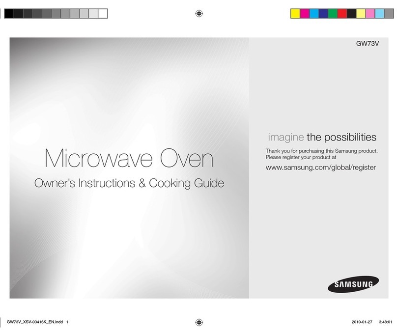 Samsung GW73V Owner's instructions & cooking guide