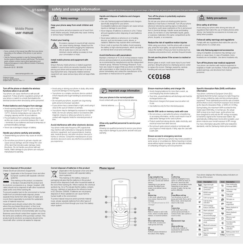 Samsung GT-S3550 User manual