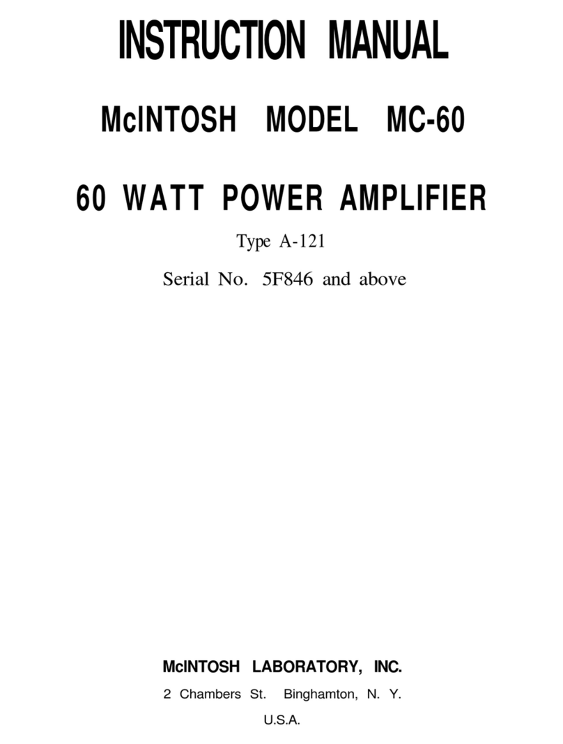 McIntosh MC-60 User manual