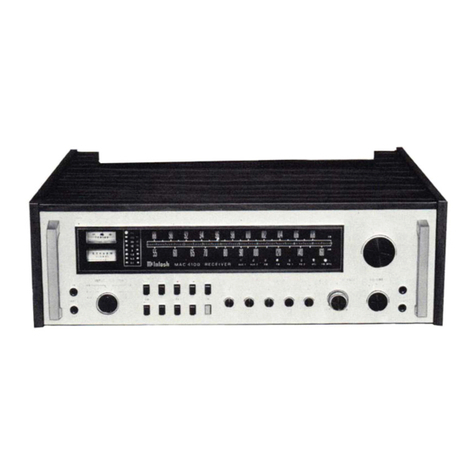 McIntosh MAC 4100 User manual McIntosh MAC 4100 User manual