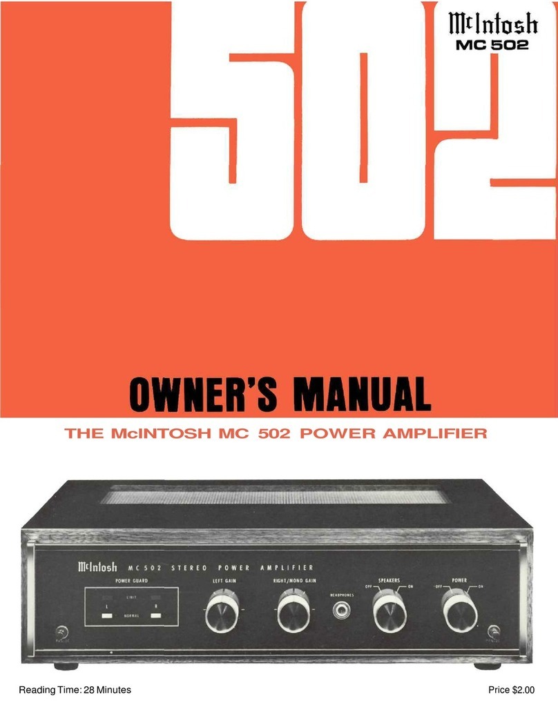 McIntosh MC 502 User manual