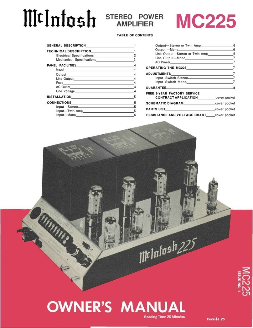 McIntosh MC225 User manual
