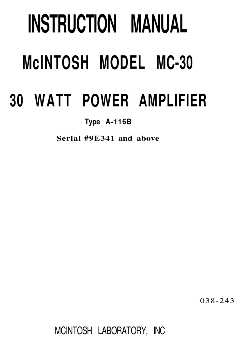 McIntosh MC-30 User manual