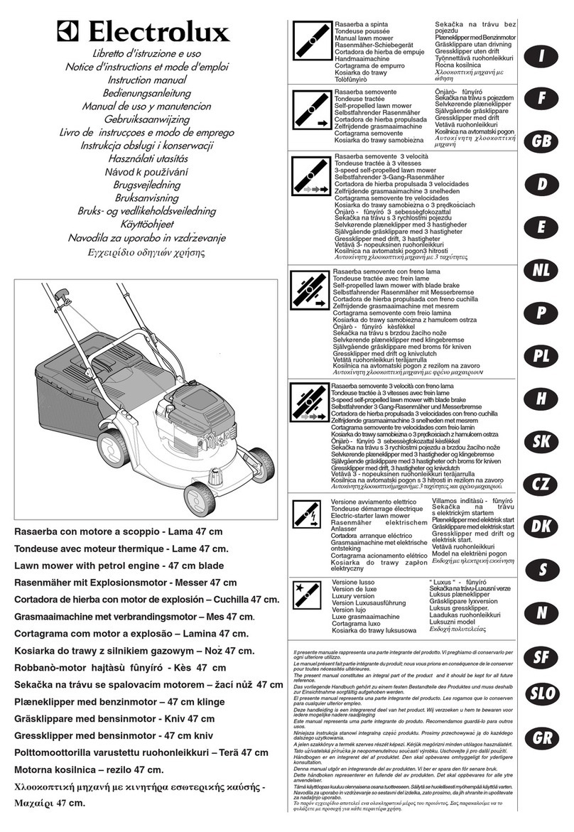 Electrolux Lawn Mower User manual