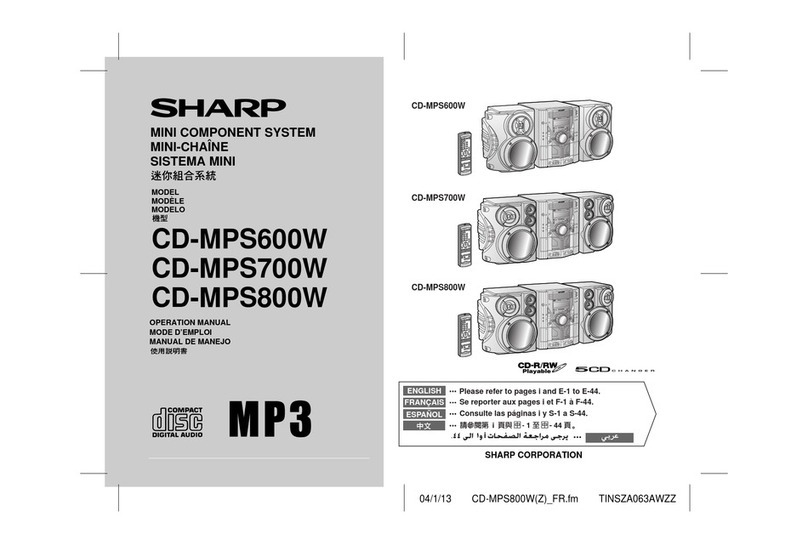 Sharp CD-MPS600W User manual Sharp CD-MPS600W User manual