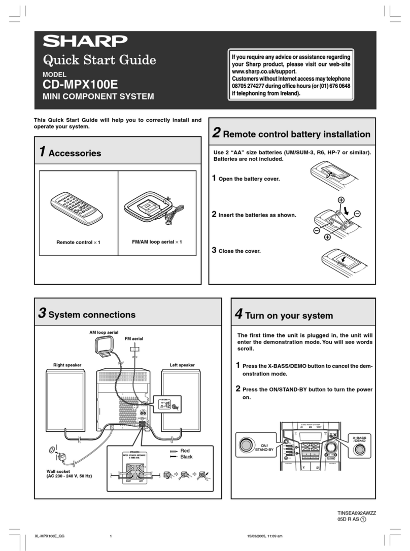 Sharp CD-MPX100E User manual Sharp CD-MPX100E User manual