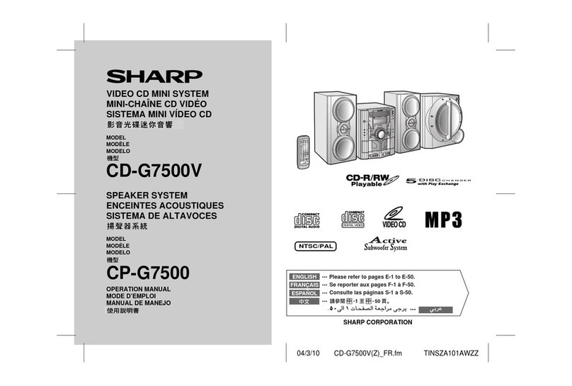 Sharp CD-G7500V User manual