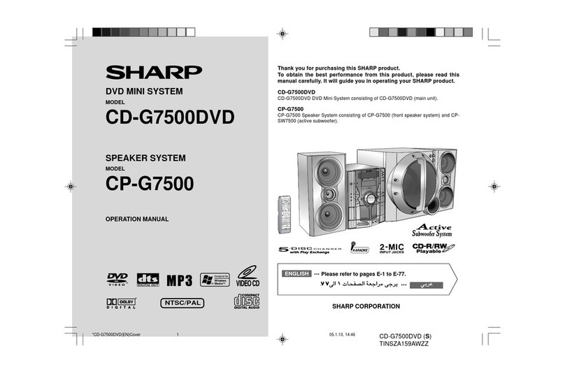 Sharp CD-G7500DVD User manual Sharp CD-G7500DVD User manual