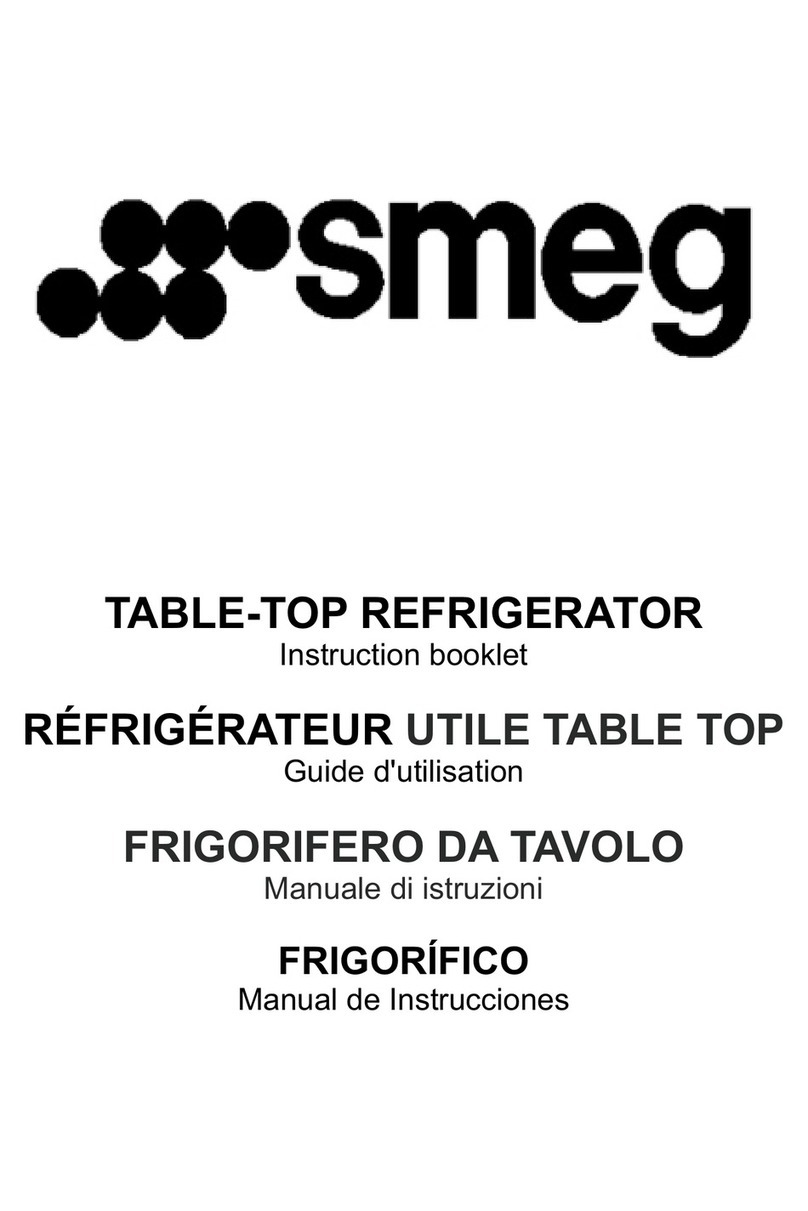 Smeg TABLE-TOP REFRIGERATOR Instruction booklet