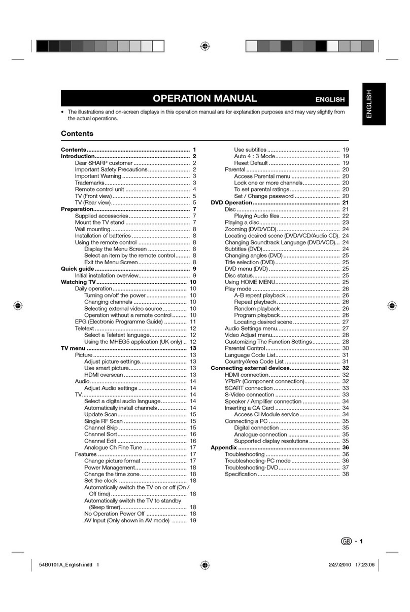 Sharp LC-19DV200E User manual