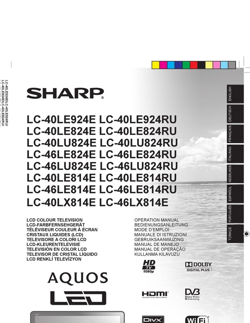 Sharp AQUOS LC-40LE924E User manual