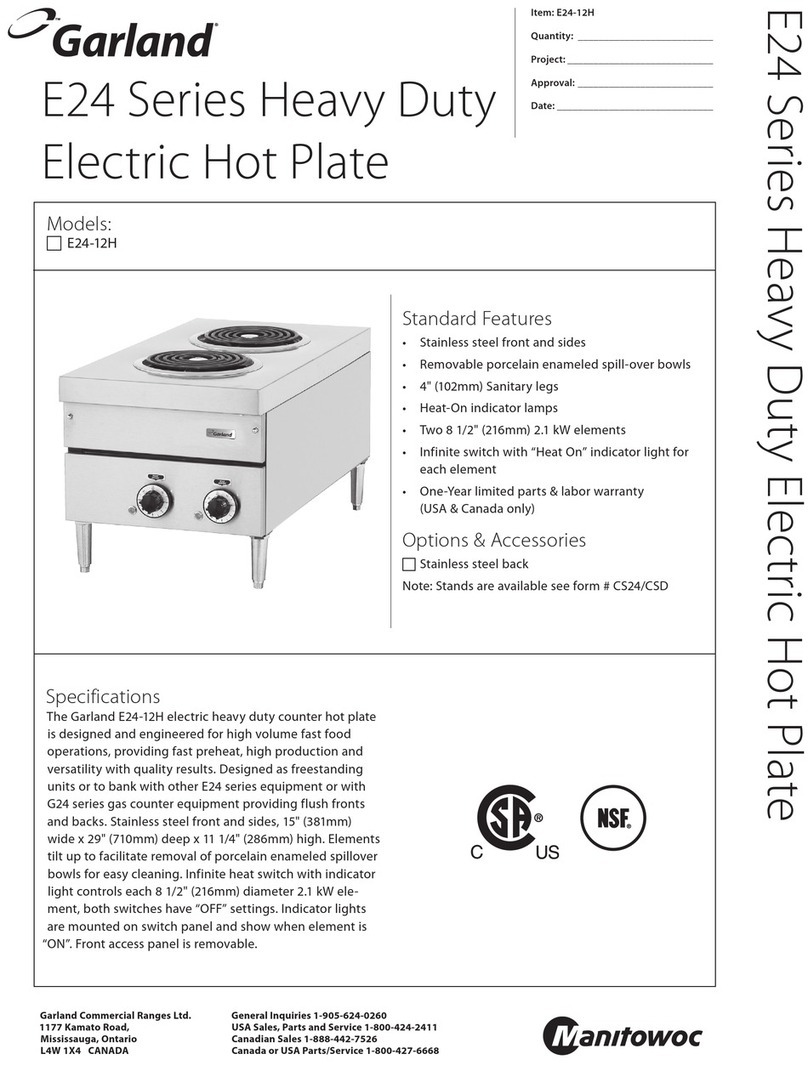 Garland E24-12H Information sheet Garland E24-12H Information sheet