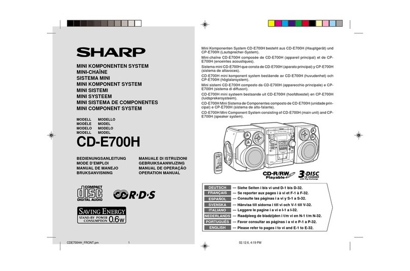 Sharp CD-E700H User manual Sharp CD-E700H User manual