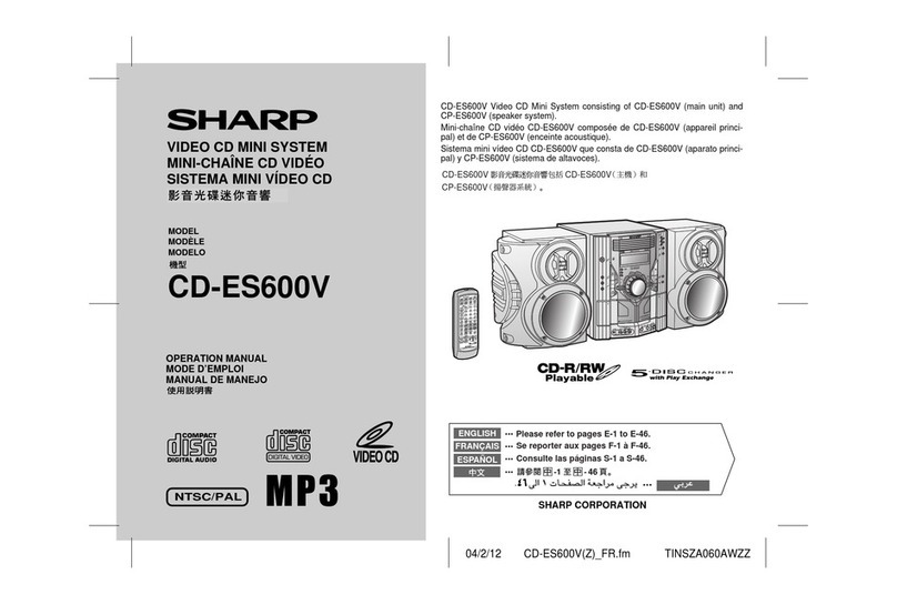 Sharp CD-ES600V Operation manual