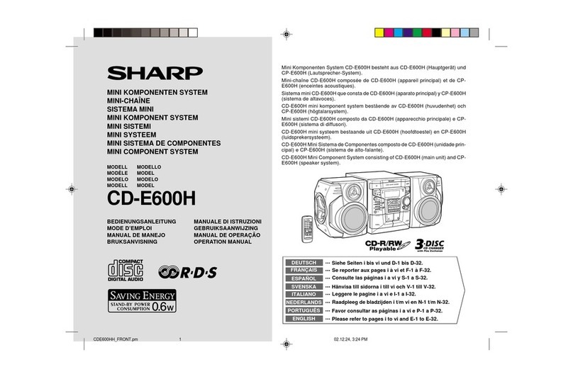 Sharp CD-E600H User manual