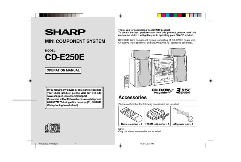 Sharp CD-E250E User manual