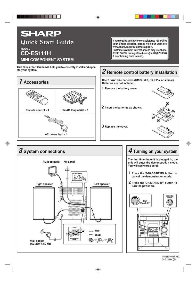 Sharp CD-ES111H User manual