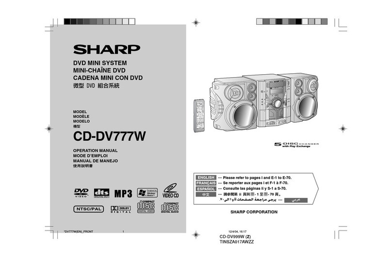 Sharp CD-DV777W User manual Sharp CD-DV777W User manual