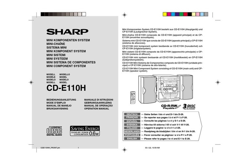 Sharp CD-E110H User manual Sharp CD-E110H User manual