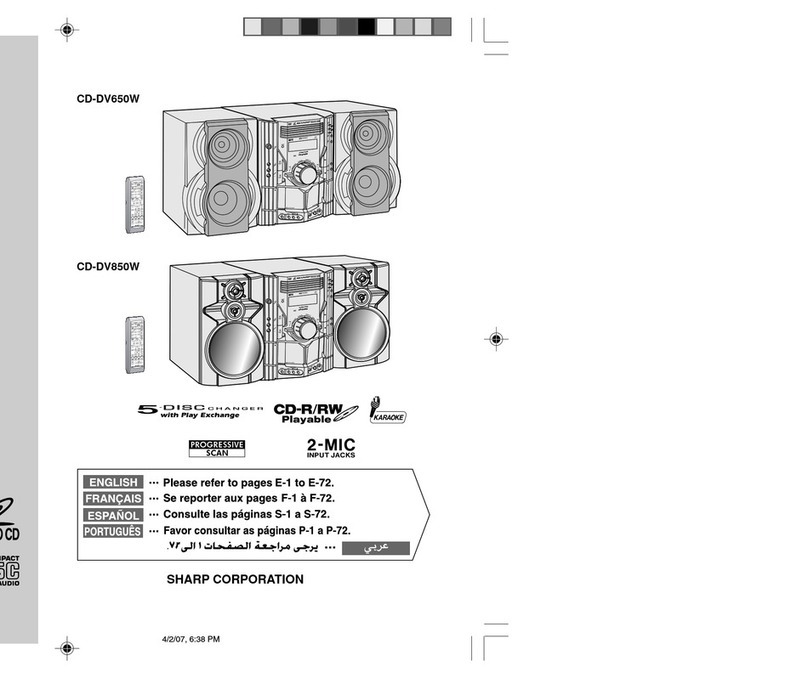 Sharp CD-DV650W User manual Sharp CD-DV650W User manual