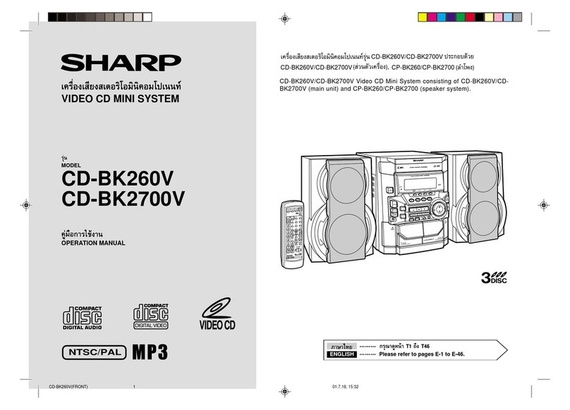 Sharp CD-BK260V Operation manual