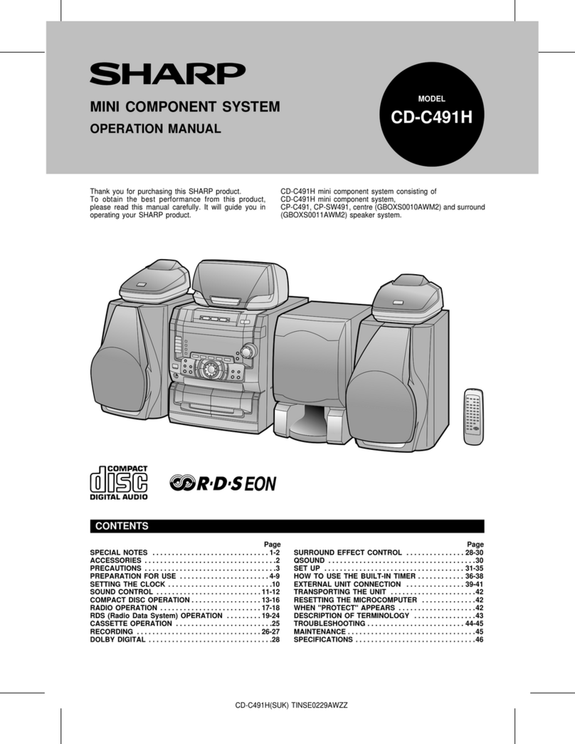 Sharp CD-C491H User manual