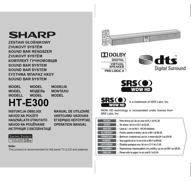 Sharp HT-E300 User manual