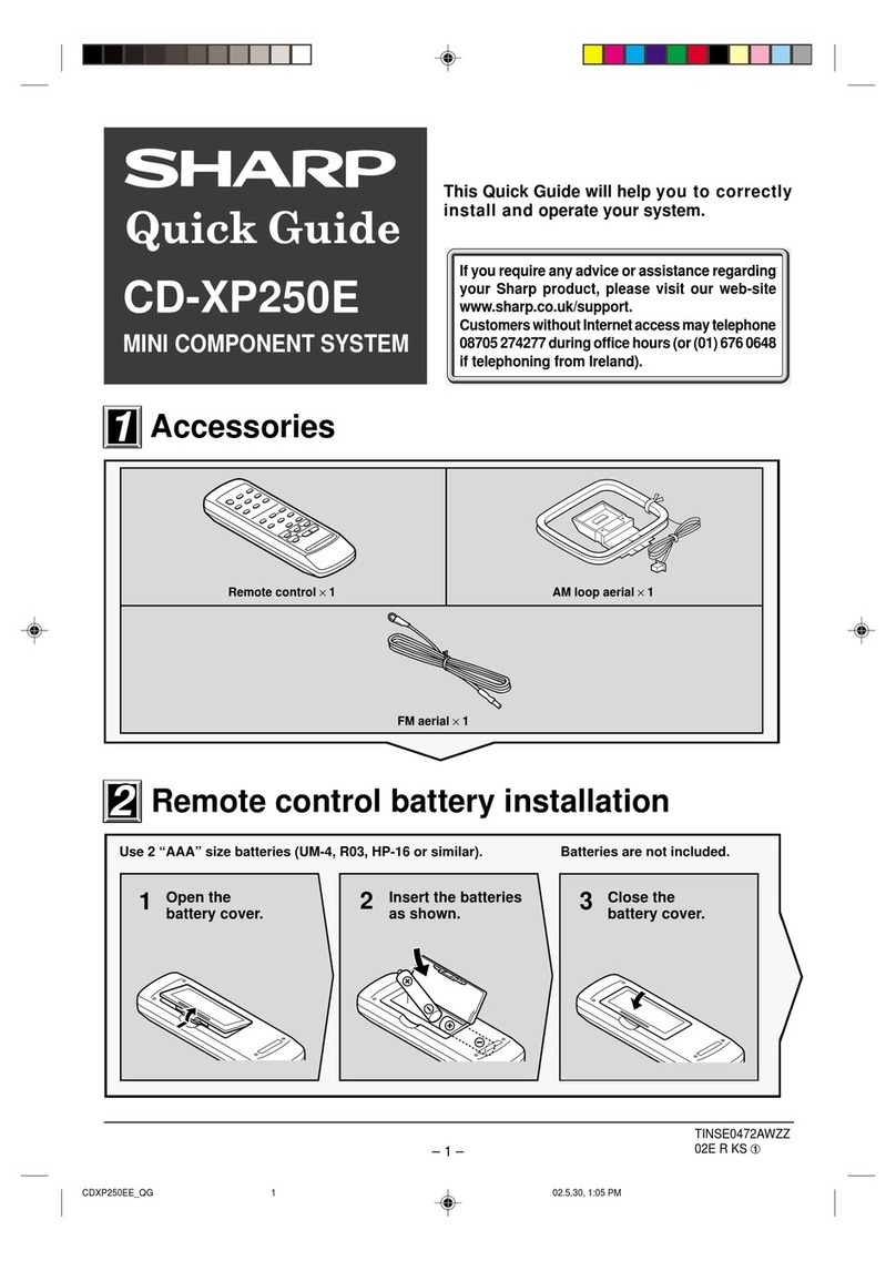 Sharp CD-XP250E User manual