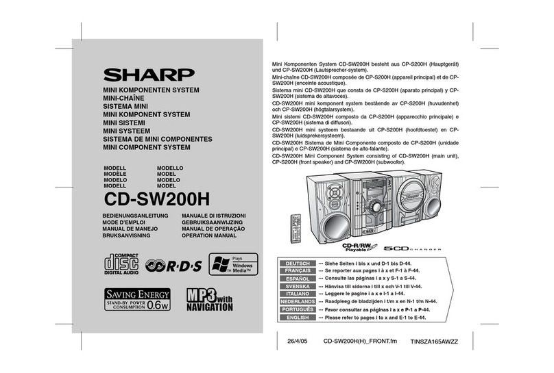 Sharp CD-SW200H User manual