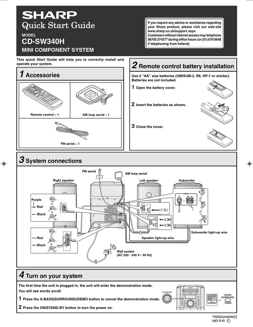 Sharp CD-SW340H User manual Sharp CD-SW340H User manual