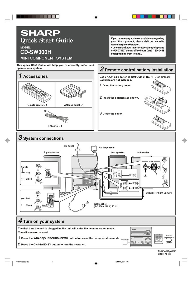 Sharp CD-SW300H User manual
