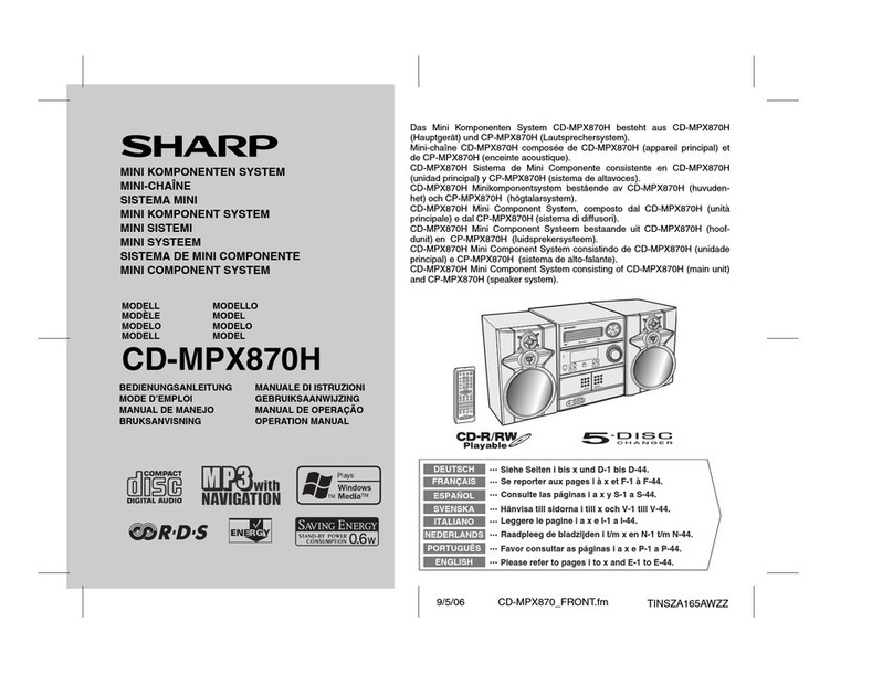 Sharp CD-MPX870H User manual