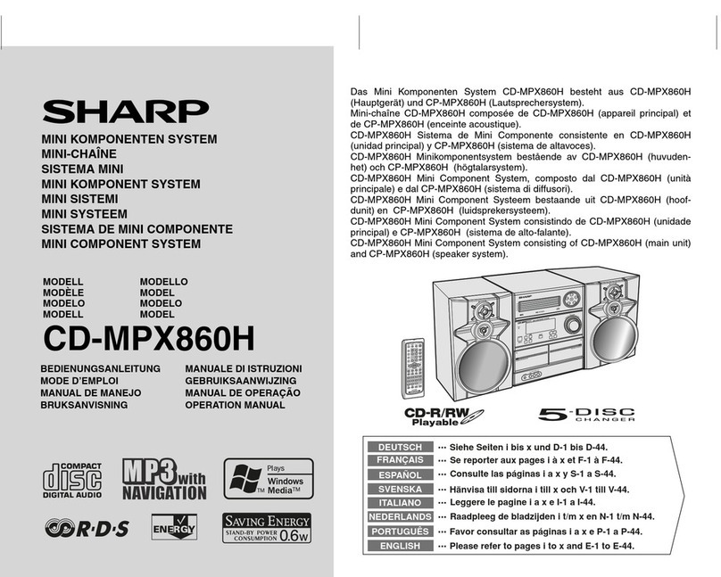 Sharp CD-MPX860H User manual Sharp CD-MPX860H User manual