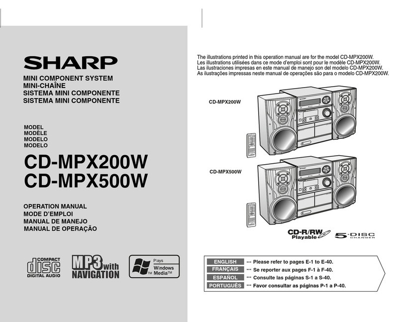Sharp CD-MPX200W Operation manual