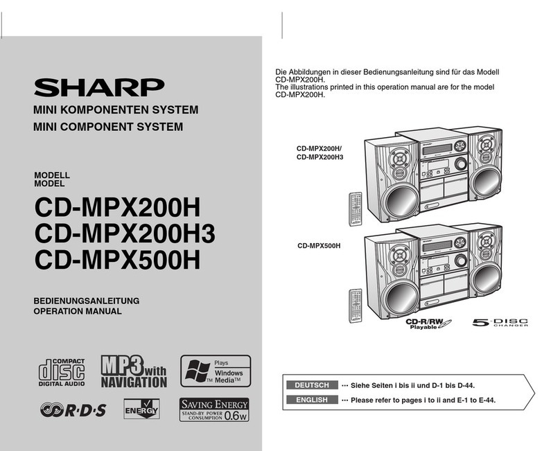 Sharp CD-MPX200H User manual