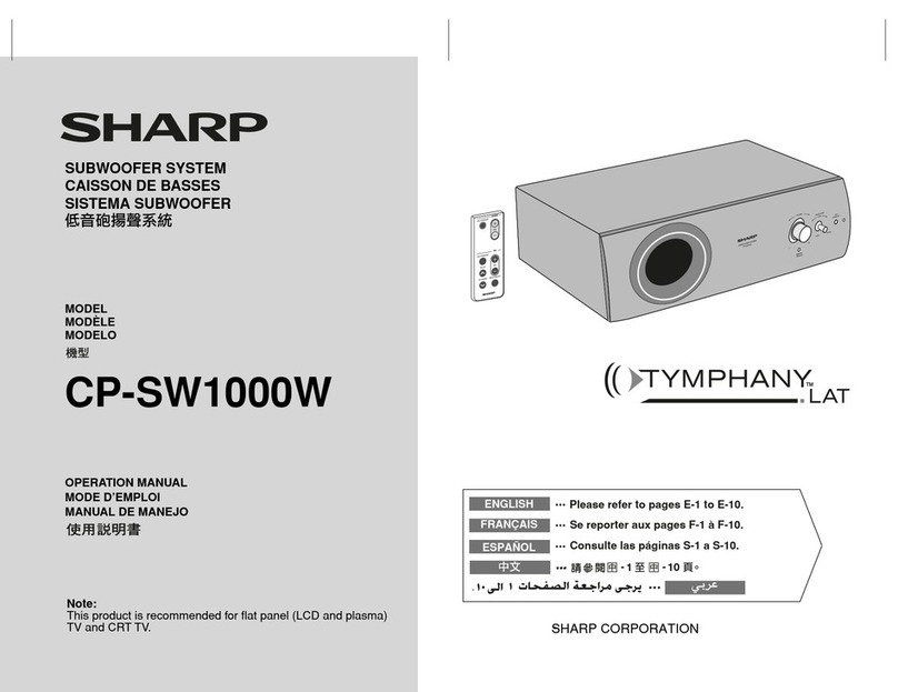 Sharp CP-SW1000W Operation manual