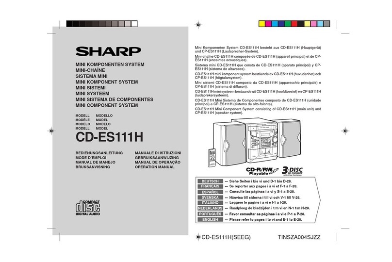 Sharp CD-ES111H User manual Sharp CD-ES111H User manual
