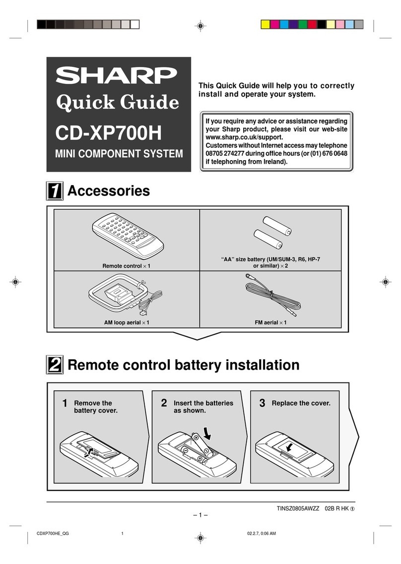 Sharp CD-XP700H User manual