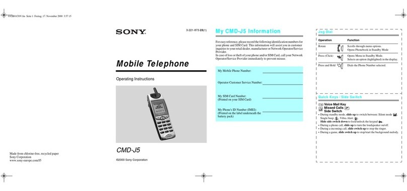 Sony CMD-J5 User manual