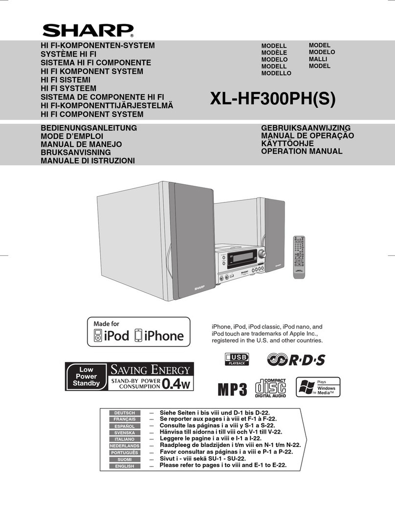 Sharp XL-HF300PH(S) User manual Sharp XL-HF300PH(S) User manual