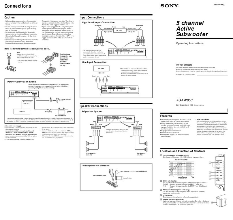 Sony XS-AW850 User manual