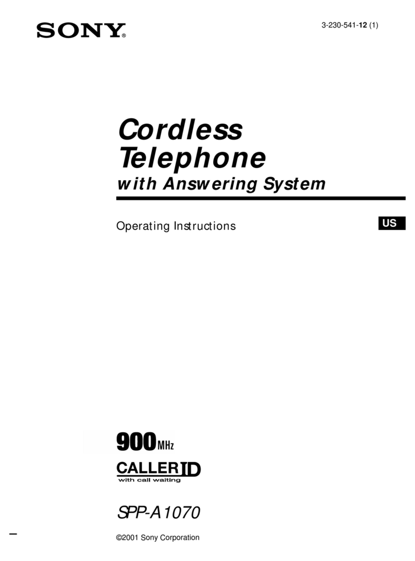 Sony SPP-A1070 - Caller Id Telephone User manual