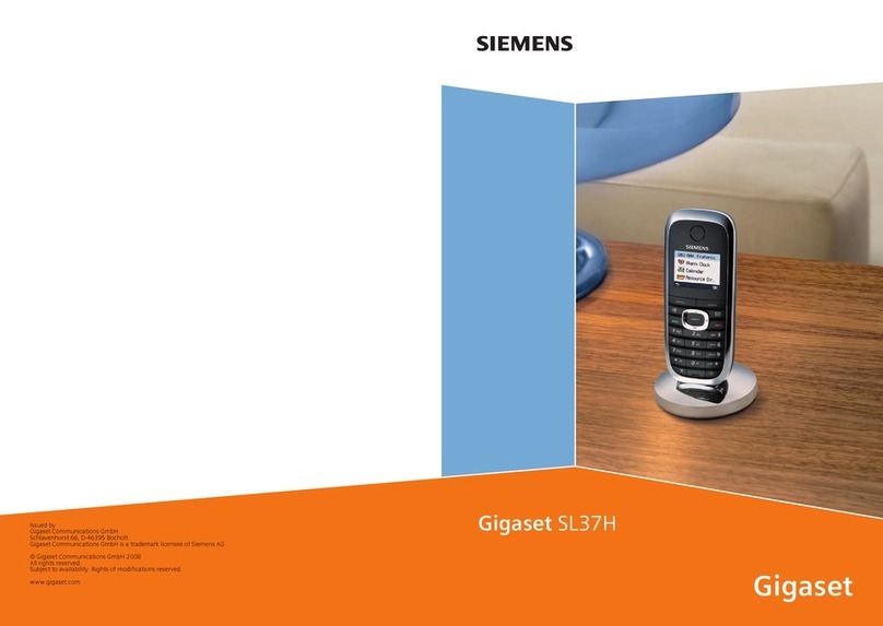 Siemens Gigaset SL37H User manual Siemens Gigaset SL37H User manual