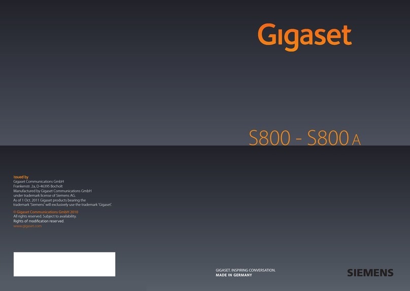 Siemens Gigaset S800 User manual